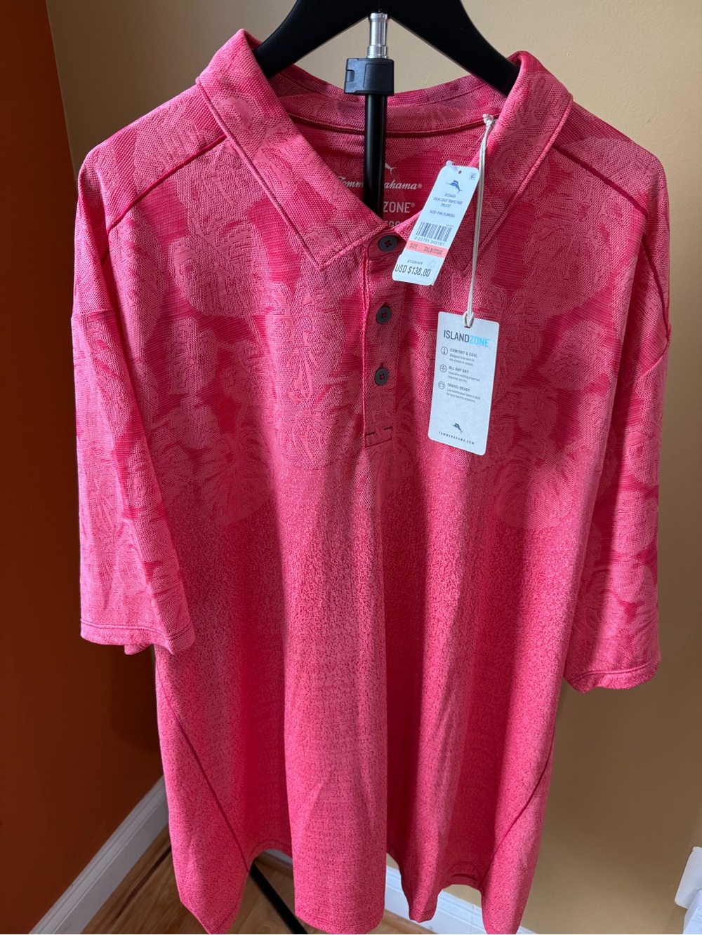 Tommy Bahama Pink IslandZone Short-Sleeve Polo